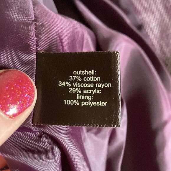 The Limited Purple Cap Sleeve Blazer, Size XS - Picture 9 of 10